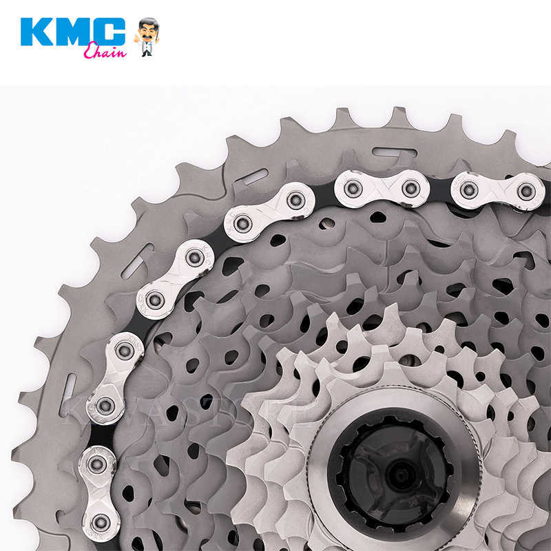 S Оригинал KMC X11 Silver Black 11-22-33 Speed ​​MTB Road Bicycle Chain 118 Ссылки с быстрой ссылкой для частей велосипеда Shimano 0210