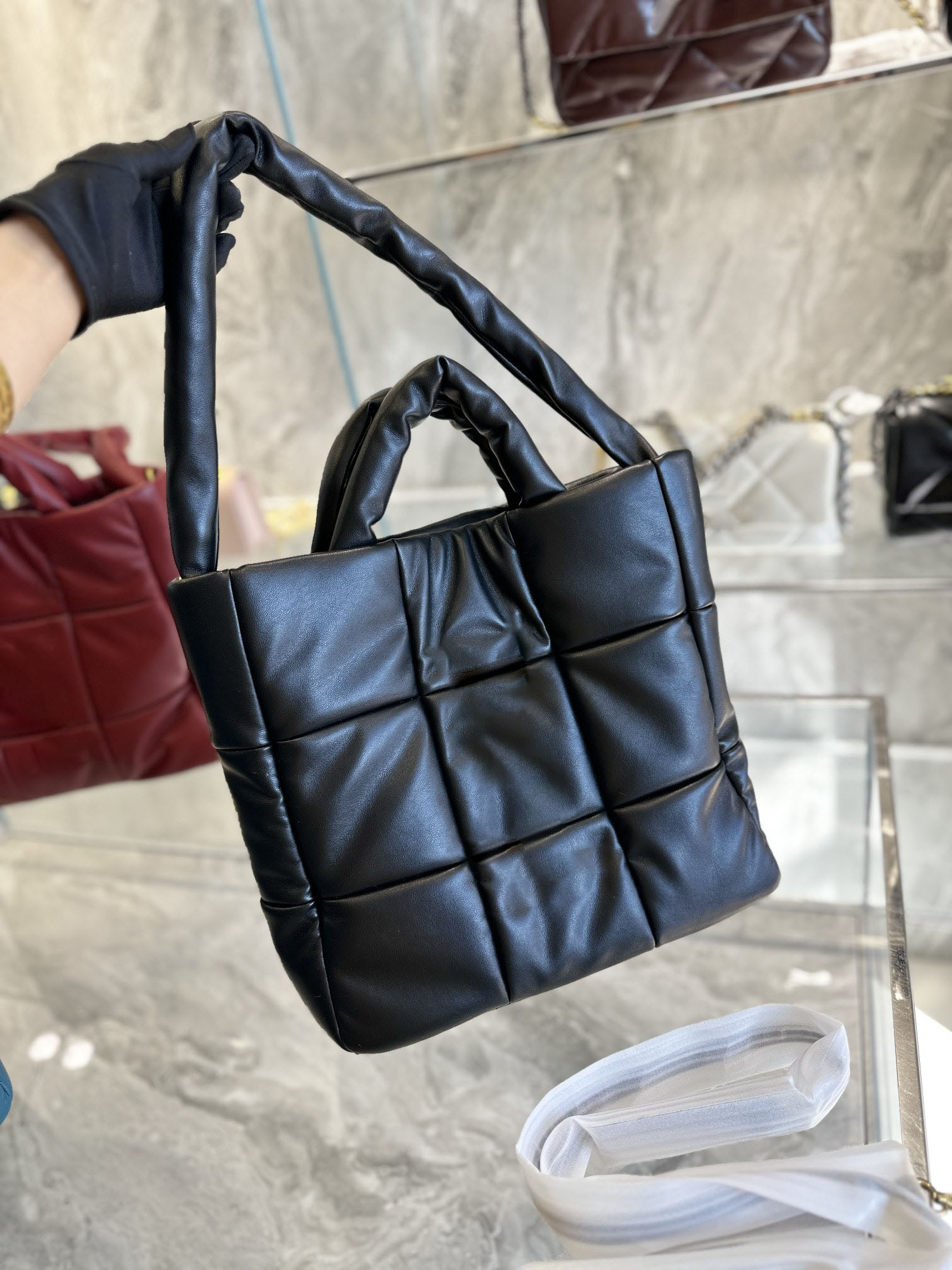 حقيبة التسوق Winter Women Women Bag Bag Bag Bage Leather Bag Counter Bas