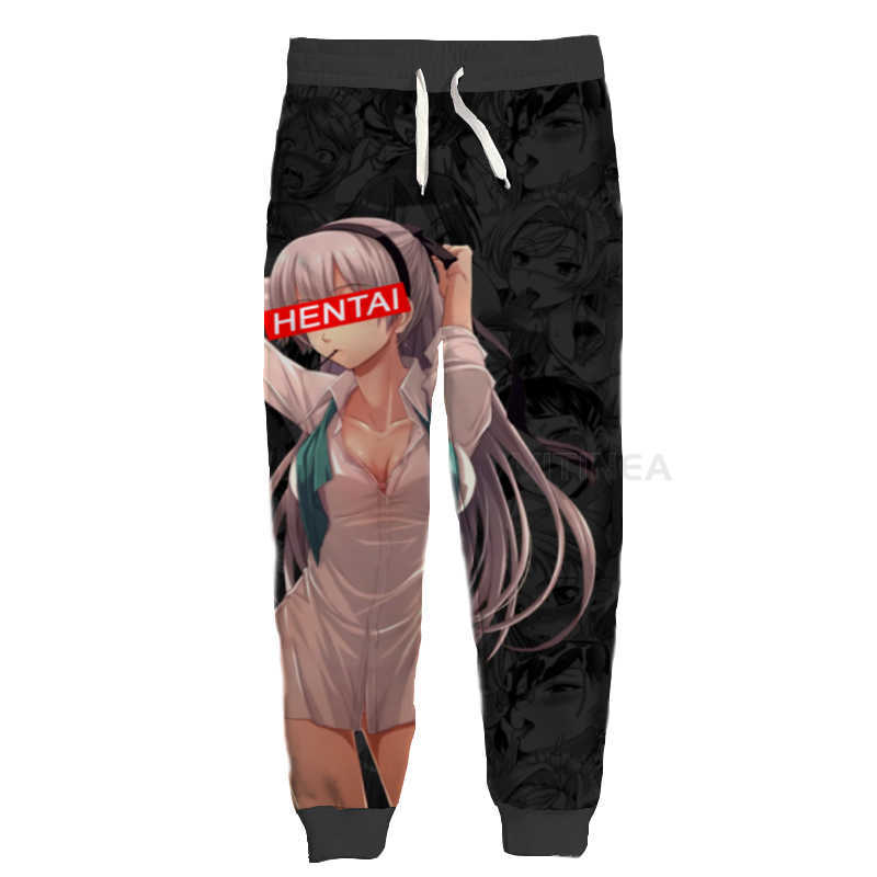 Männer Hosen Neue Mode Ahegao Grafik Frühling Herbst Winter Hip Hop Casual Marke 3D Drucken Anime Polyester Y2302