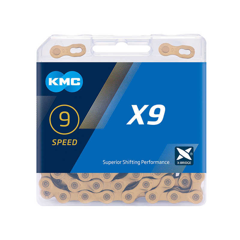 KMC Bicycle 9 Speed ​​X9SL X9 Z9 MTB Road Bike S 116 Links met Magic Buckle Chain voor Shimano 9V aandrijflijnen 0210