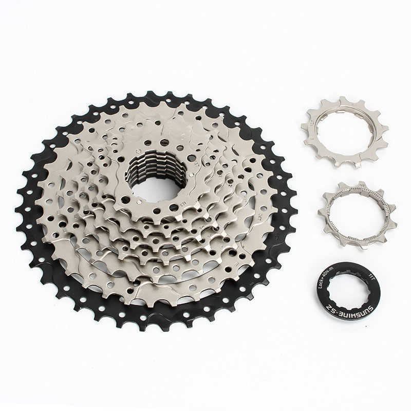 Cadeias de bicicleta Solshine 10 Speed ​​Cassette KMC X10 Conjunto de corrente 11-32T/36T/40T/42T/46T/50T 10V MTB Bicycle Free With Chain 0210