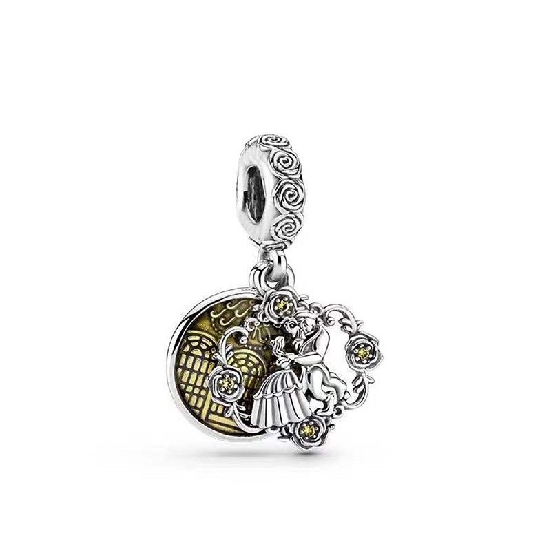 Fit Pandora Charm Bracciale Albero genealogico europeo Smalto Ciondola Ciondolo Rana Sirena Gufo Cristallo Charms Perline Catena serpente fai da te le donne Braccialetto Collana Gioielli