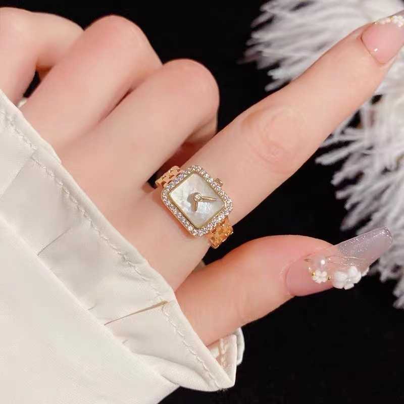 Solitaire Ring 2022 New Design Shell Shaped Rings for Women Luxury Crystal Wedding Gift Y2302