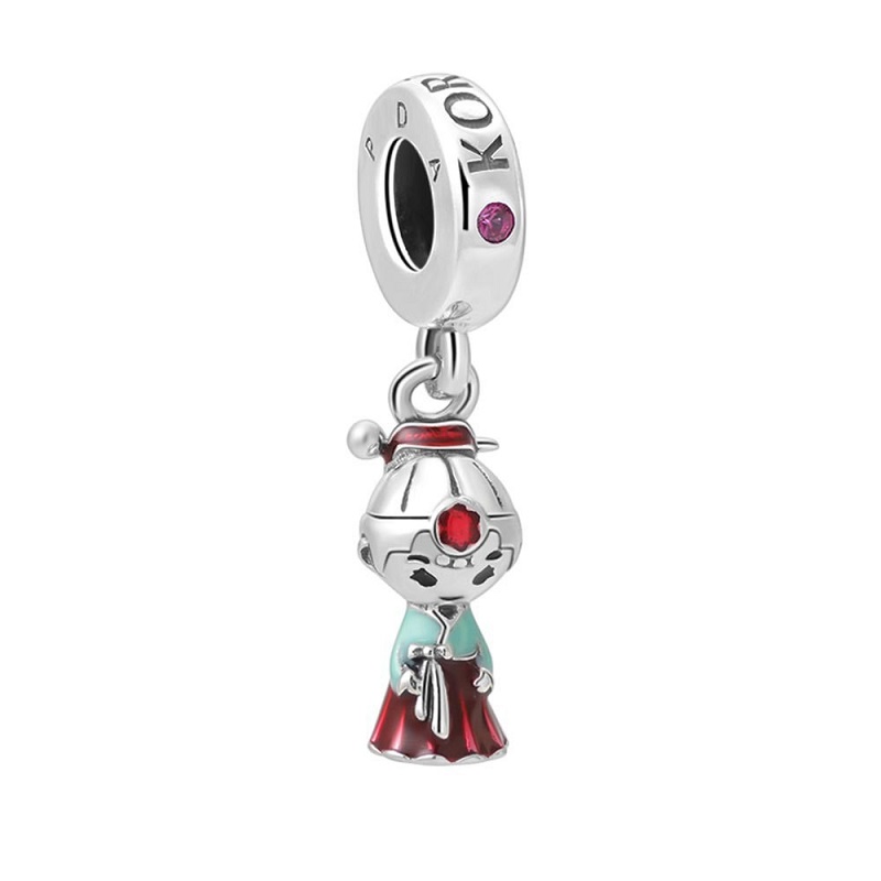 Fit Pandora Charm Bracciale Albero genealogico europeo Smalto Ciondola Ciondolo Rana Sirena Gufo Cristallo Charms Perline Catena serpente fai da te le donne Braccialetto Collana Gioielli