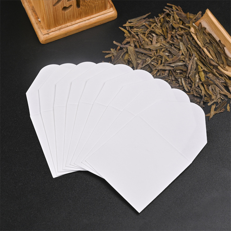 Белый крафт -бумажный пакет с чаем маленький чайный пакет упаковочный пакет крфф -бумага запечатанная чайная упаковка мешок LX5422