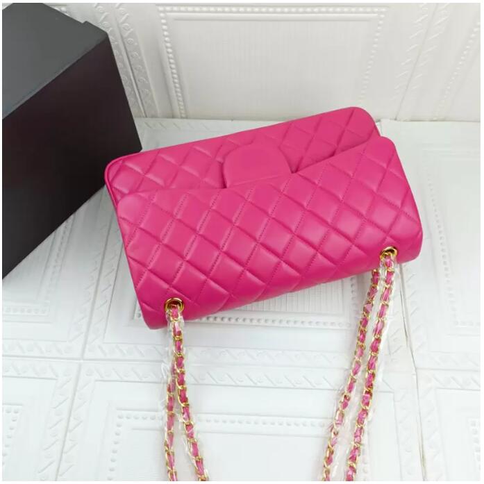 2022SS F / W Sac France France Classic Double rabat Jumbo Fuchsia Sacs Gold / Silver Metal matelass￩