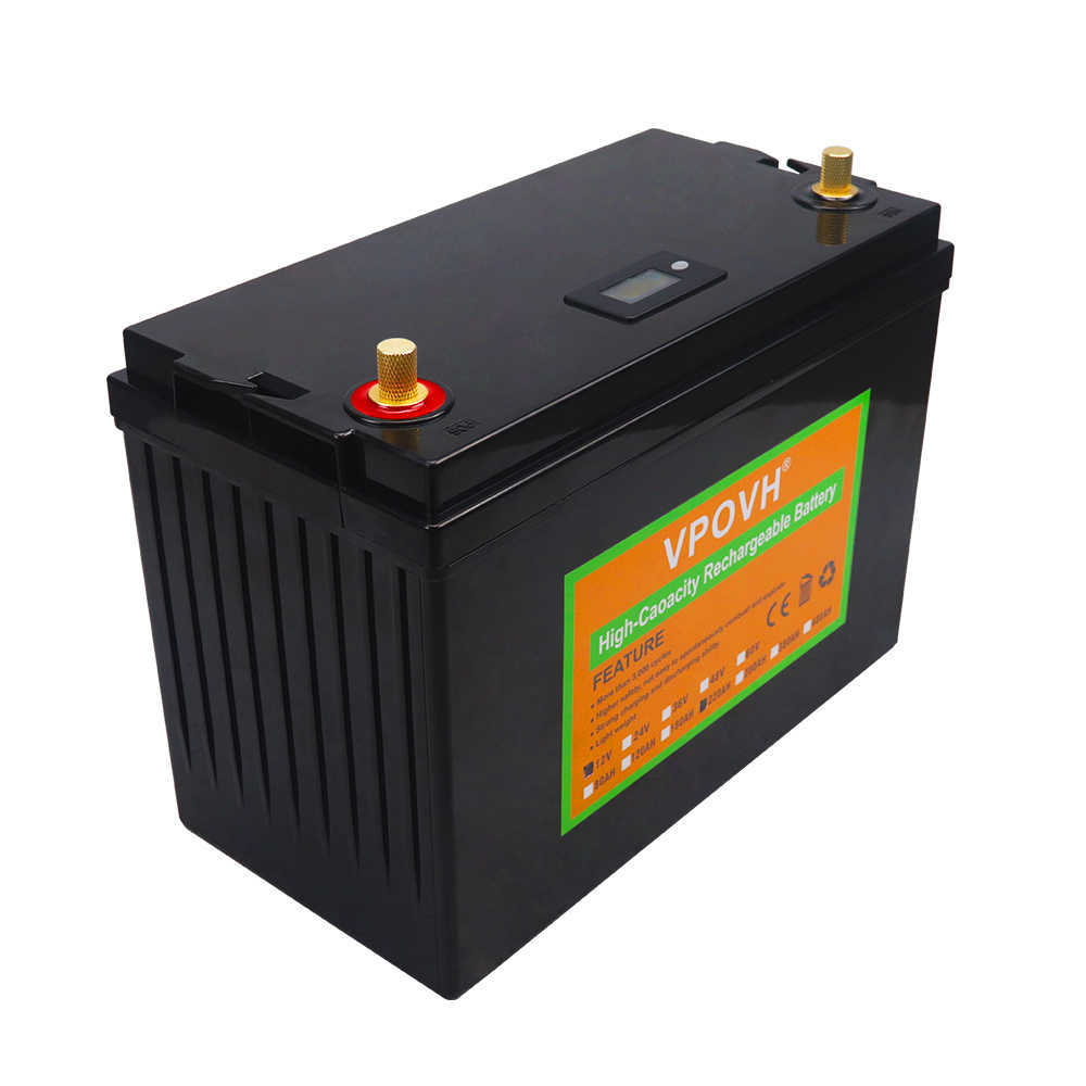 12V 220Ah LiFePO4 Battery Built-in BMS Lithium Iron Phosphate Cell For Replacing Most of Backup Power Home Energy Storage