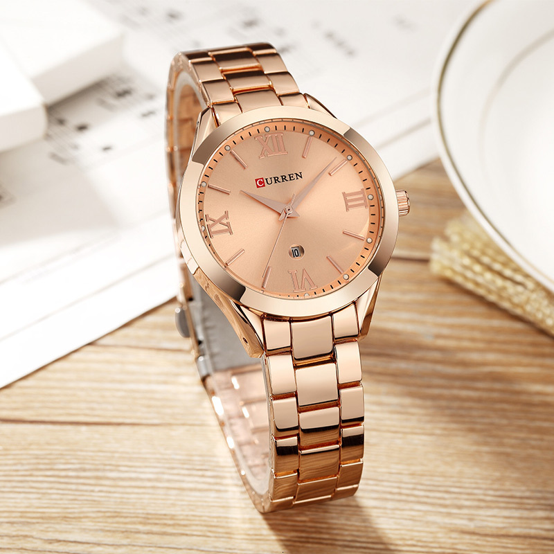 Montres-bracelets CURREN Montre en or Femmes Montres Dames Creative Acier Femmes Bracelet Femme Horloge Relogio Feminino Montre Femme 230255a