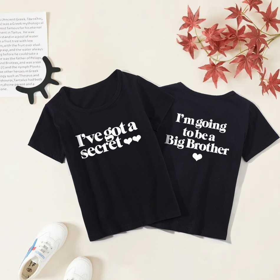 T-shirts Ik word een grote zus broer print kinderen t-shirt grappige korte mouw baby jongens meisjes katoenen letters tops tops zomer tee t230209