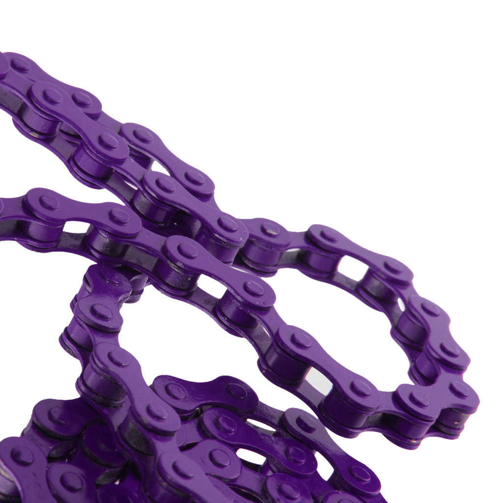 Chains Cycling Track Bicycle Chain Single Speed Bike 96 Links 1/2' X 1/8' - Purple 0210