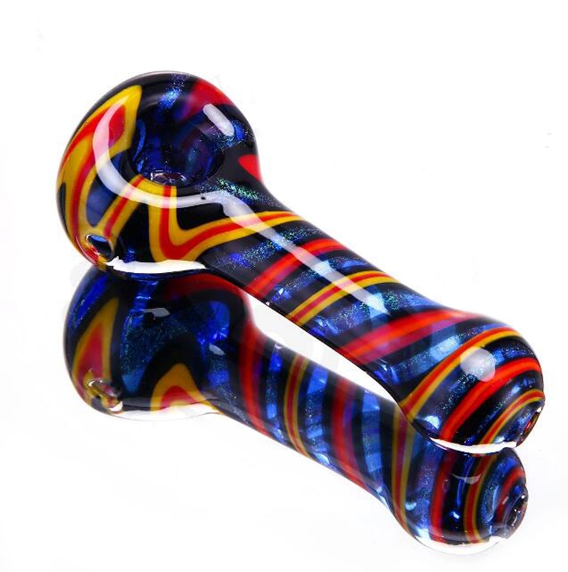 Univers Coloré Starrys Perruque Wag Style Pipes Pyrex Verre Épais Herbe Sèche Tabac Cuillère Bol Filtre Rigs À Huile Pipes À Main Portable Bong Fumer Porte-Cigarette Tube DHL