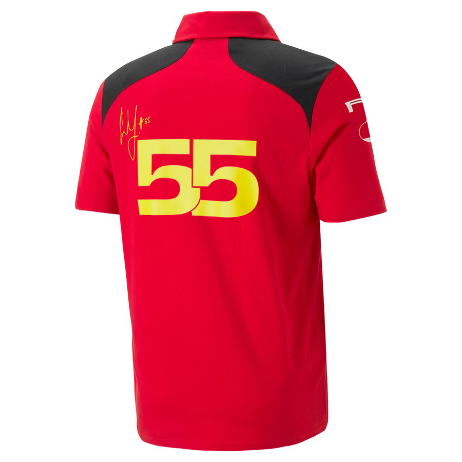 2023 New F1 T-shirt Formula 1 Red Team T-shirt Polo Shirts Driver 16 No. 55 Racing T-shirts Summer Men's Women's T Shirt