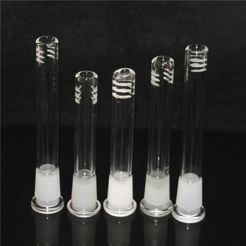 Hookah Glass Downstem 14 mm 18 mm mannelijke vrouwelijke gewricht diffundeerde stengel met 6 sneden voor glazen waterpijp DAB -rig