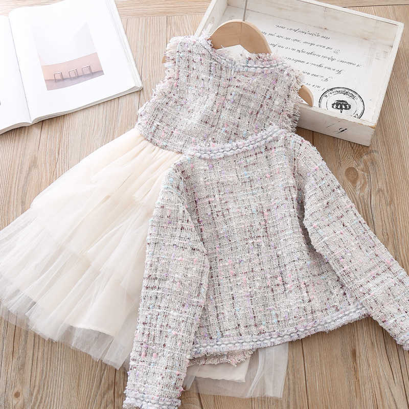 Sets Winter Girls Fashion Clothing Set children's Jacket bag Dress pieces Suit For Baby Plaid Coat Outfit Autumn Kids pretty cloths