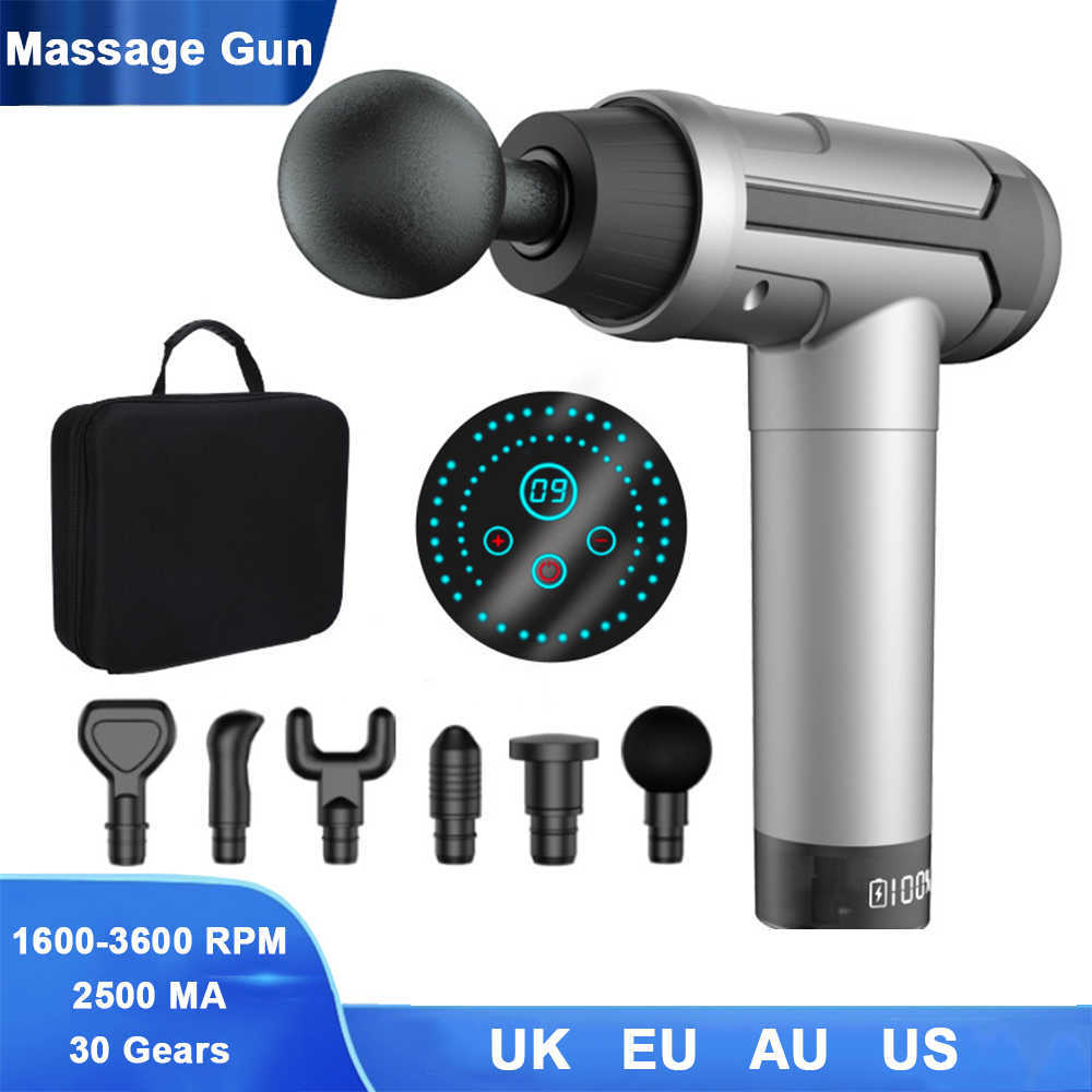 2020 Ny högfrekvent muskel Deep Tissue Relax Body Relaxation Electric Super Qui Massager Therapy Fitness Gun 0209