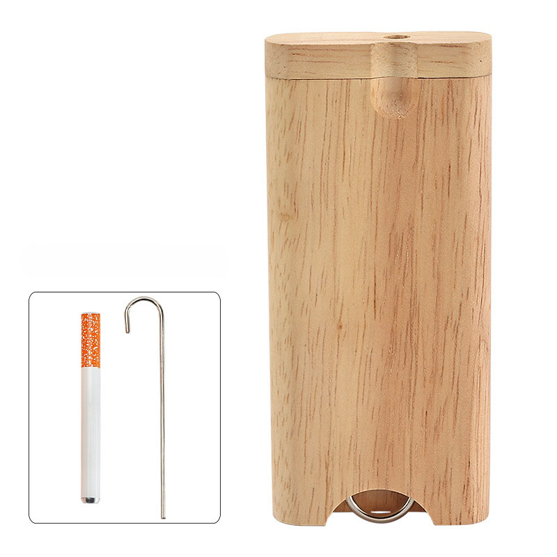 Dugout Wood Smoking Case 3 Style Naturalne bambusowe akcesorium do dymu z ceramiczną 78 mm jeden hitter bat rurowe filtry papierosowe