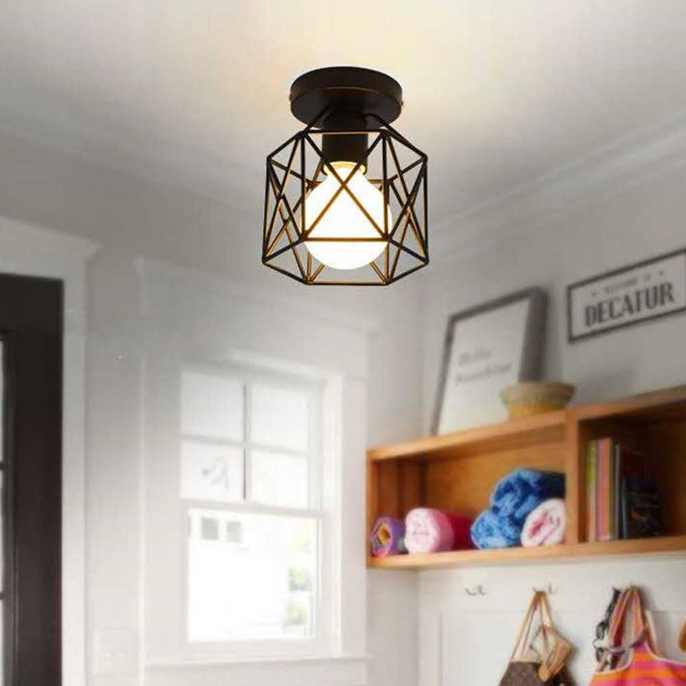 Retro Lights Vintage Glass Schützen Augen Deckenscheinwerfer Moderne E27 LED -Lampe für Schlafzimmer Wohnzimmer Wohnzimmer Küche 0209