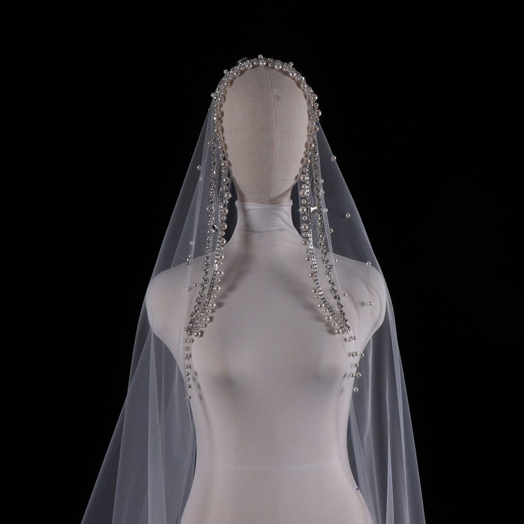 Biżuteria do włosów ślubnych Vintage wysokiej jakości perły z krinekarną białą kolorem kości słoniowej Bride Welles Wedding Emerdress Belos Arabes 230210