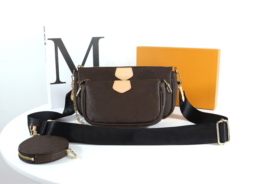 Designer väskor axelväska crossbody handväskor berömda klassiska multi pochette kvinnliga väskor damer handväska stor kapacitet totes 3 stycken 03