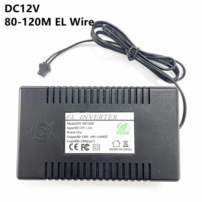 علامة DC 3V 5 V 12V محول مزود الطاقة محول وحدة تحكم السائق العاكس ل 1-220 متر EL سلك مرنة النيون LED CABLE CABLE