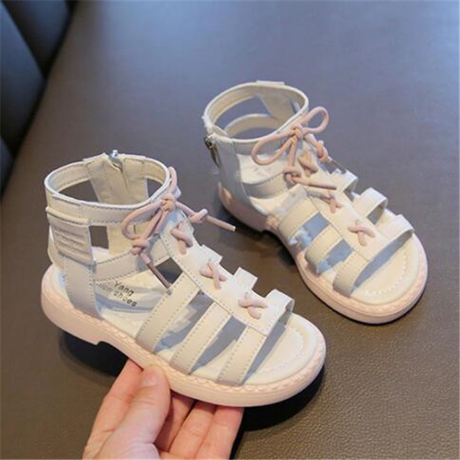 Fashion Childrens Sandals Girls Roman Sandal Kids Princess High-Top shoes Summer Toddler Baby Shoe