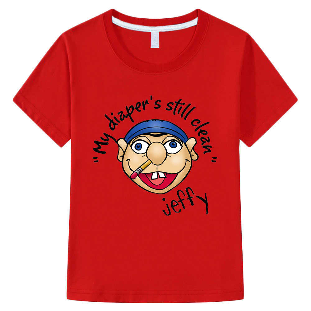 Camisetas anime jeffy camisa garotas minha fralda ainda é uma camiseta de impressão limpa meninos tee de algodão tshirt meninas de manga curta T-shirts t230209