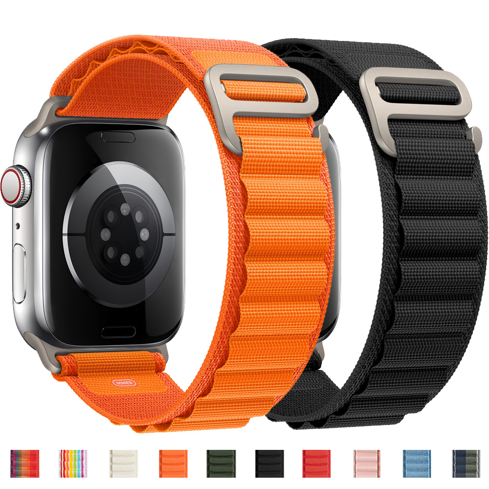 Alpine Loop Strap for Apple Watch Band Ultra 49mm 45mm 44mm 42mm 40mm 38mm 41mm Nylon Bracelet Iwatch Series 8 Ultra 7 6 5 4 SE