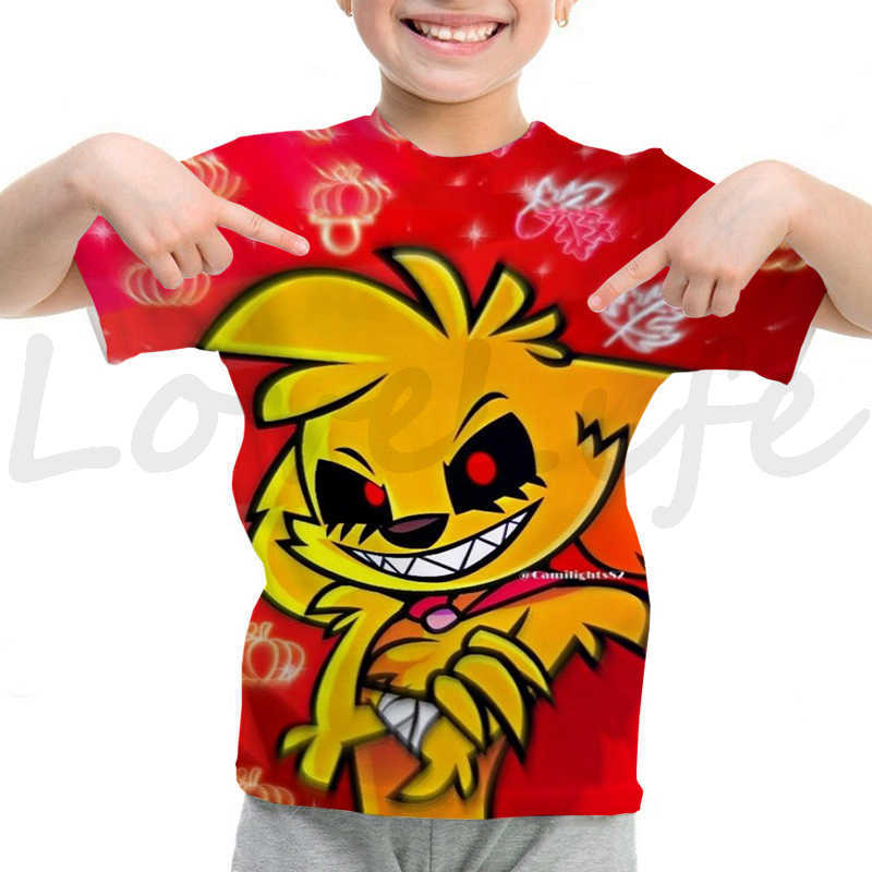 T-shirts 2022 Kids Kawaii T-shirt Mikecrack Tshirt 3D Print Anime Streetwear Compadretes O-hals T-shirt Barn Summer Kort ärm toppar T230209