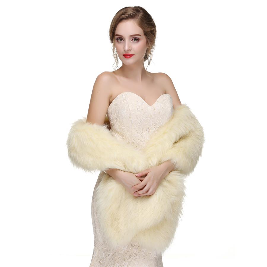 Owijanie jesień nowa wełna ślubna wełna ślubna Faux Fur Suknia ślubna szal Mult-color opcjonalnie PJ173645