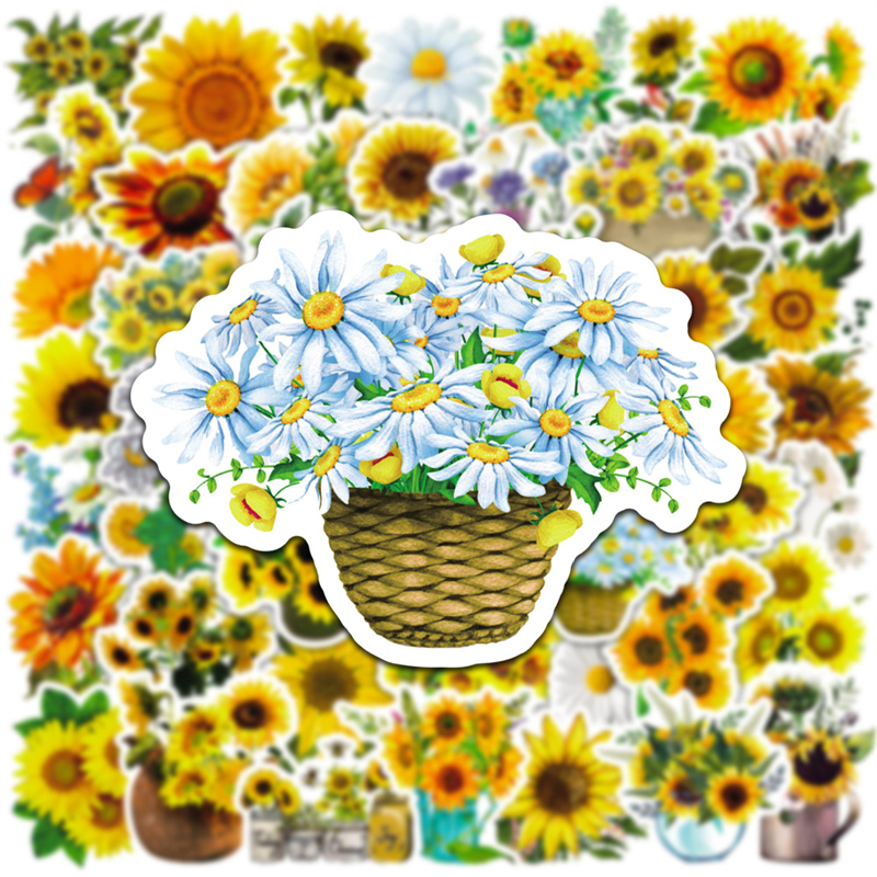 sunflower Stickers inspirational plant flower Graffiti Kids Toy Skateboard car Motorcycle Bicycle Sticker Decals Wholesale