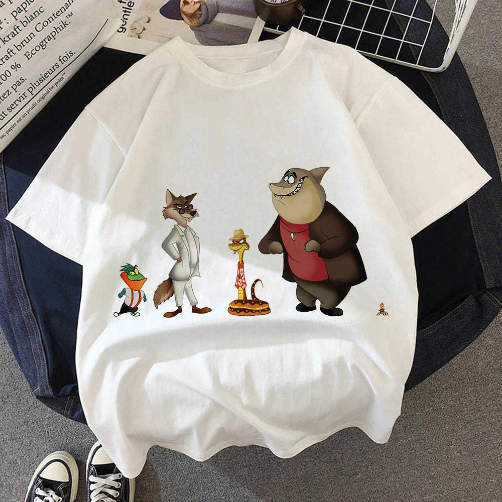 T-shirts 2022 Été Nouveau The Bad Guys T-shirt pour enfants Kawaii Wolf Vêtements décontractés Harajuku Dessins animés T-shirts drôles pour enfants T230209