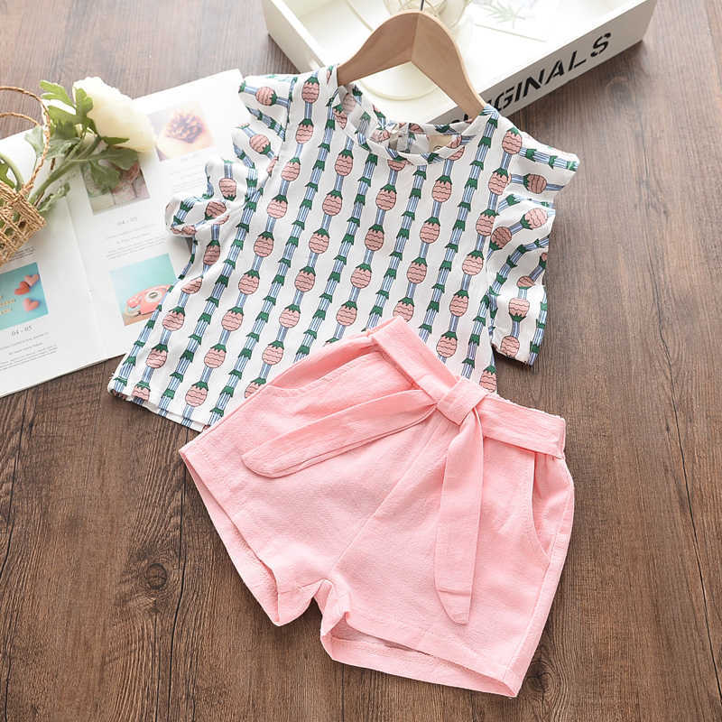 Mädchen Sets Neue Sommer Kinder Casual Kleidung Brief Drucken Weste und Shorts Outfits Mädchen Pcs Set Kinder Mode Anzüge T