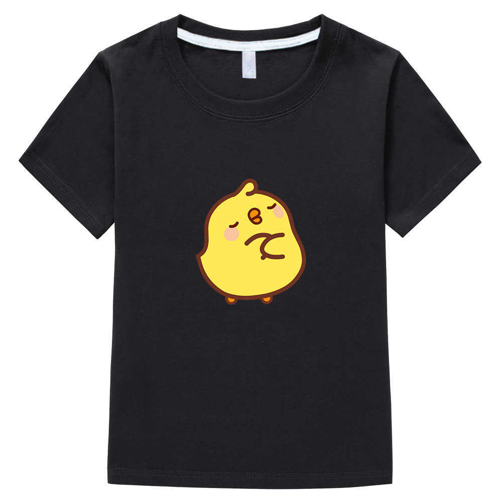 T-shirts Kids Cute Piupiu T-shirt Molang shirt jongens grafische tee t-shirts voor meisjes babykleding katoen zomer zomer korte mouw kawaii top t230209