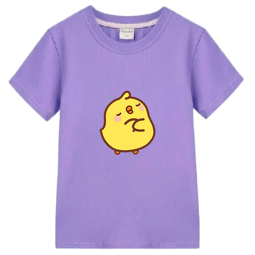 T-shirts Kids Cute Piupiu T-shirt Molang shirt jongens grafische tee t-shirts voor meisjes babykleding katoen zomer zomer korte mouw kawaii top t230209