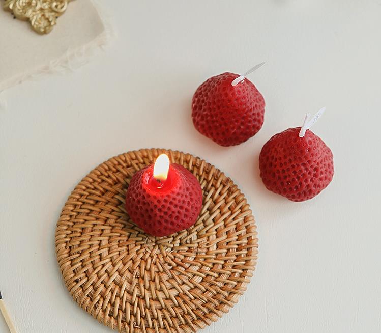 /Fragola Decorativa Candele Aromatiche Cera Di Soia Candela Profumata Il Compleanno di Nozze Candela Inventario All'ingrosso SN655