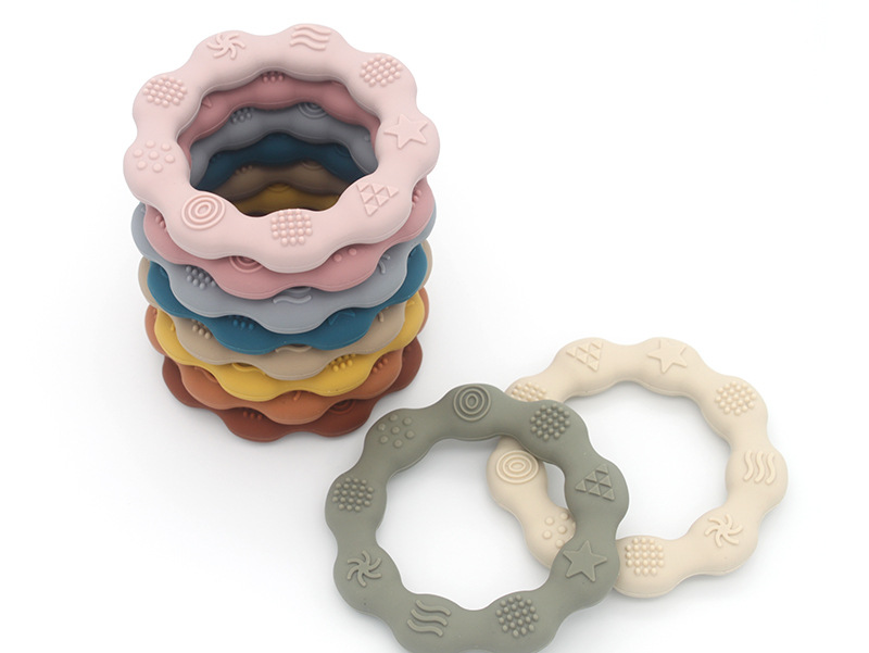 INS baby Silicone Soothers & Teethers Circle Shape Health Care Pacified Teething Training Infant Can Be Boil