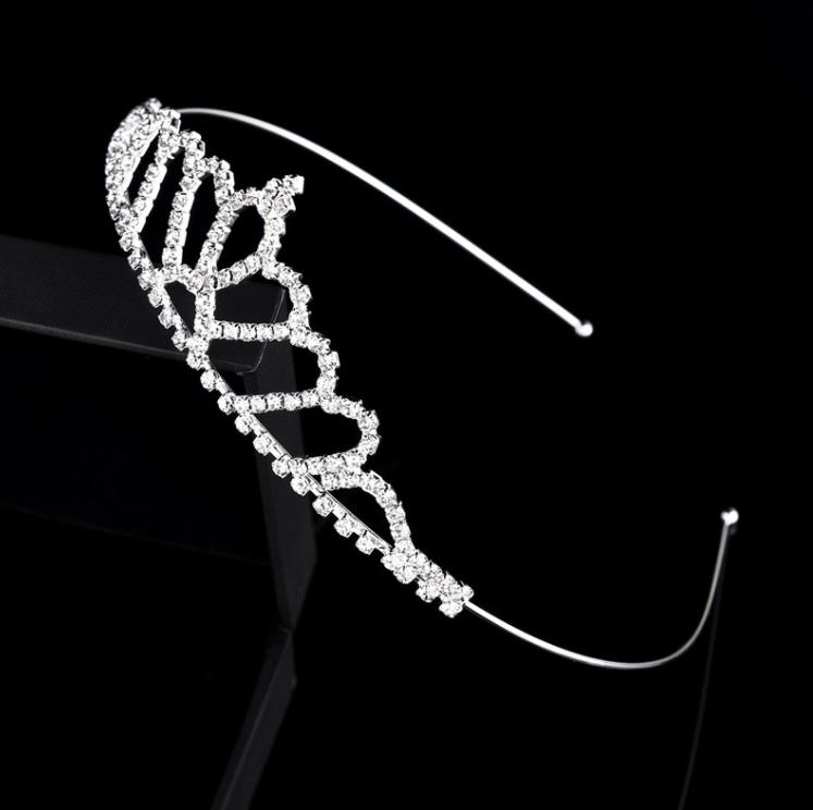 Magnifique diadème de mariée en cristal brillant, bandeau couronne plaqué argent, accessoires de diadème de mariage bon marché, SN649