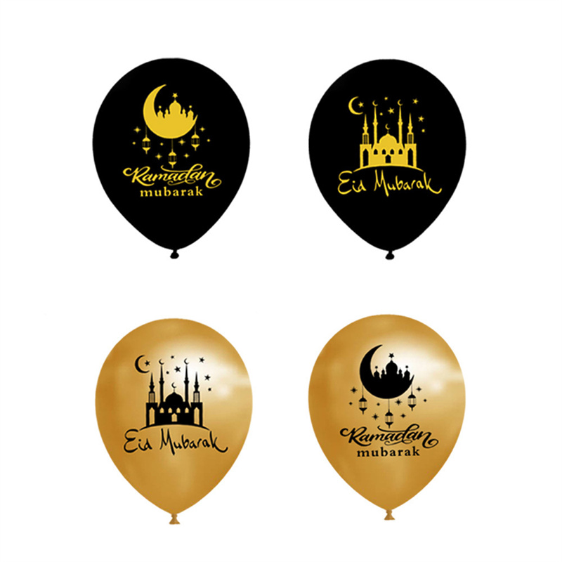 12inch Eid Mubarak Balloons Eid Decorations Home Eid Mubarak Banner Moon Star Balloons for Party Decorations