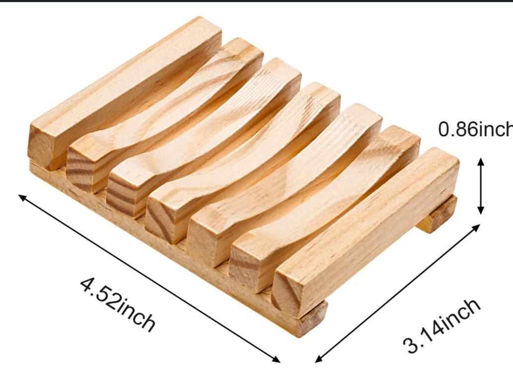 Natuurlijke bamboe houten zeepgerechten houten zeepbak houder opslagrek plaat doos container bad zeephouder256rr