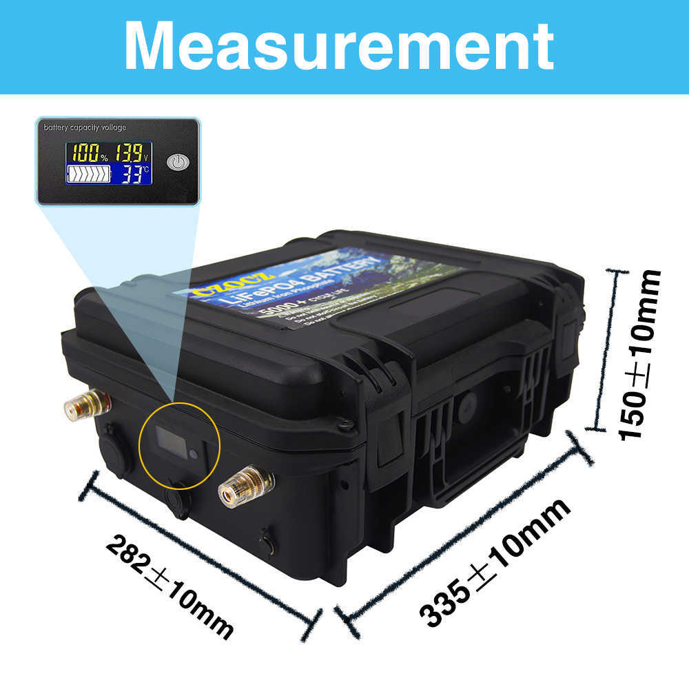 12V 300AH LIFEPO4 리튬 철 포스페이트 방수 배터리 골프 카트 솔라 스토리지 인버터 보트 모터 용 BMS 내장 BMS