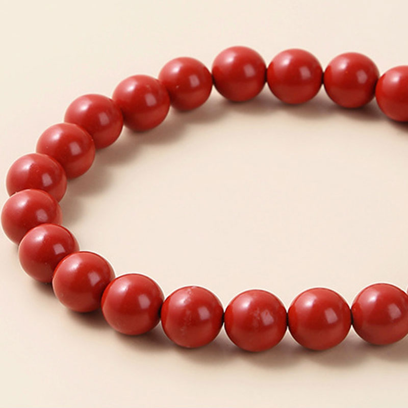 Unisex Natural Stone Red Color Strands Pärlade charmarmband för Wome Men Lover Birthday Handgjorda elastiska smycken