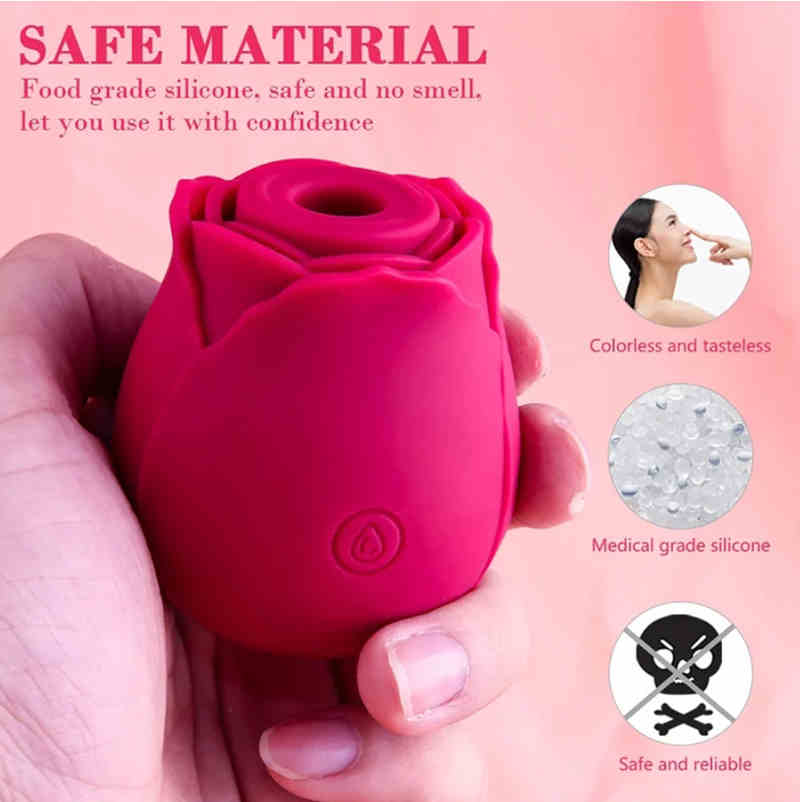 Vibratrice de rose Massageurs de succion clitoridrique