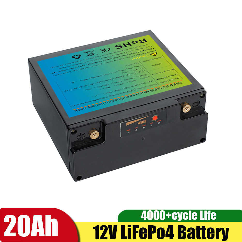 12V 20AH LIFEPO4 LITIUM JÄRN FOSFAT RECHAREBLEABLE BATTERY MED BMS FÖR KID SCOOTERS BOAT MOTOR