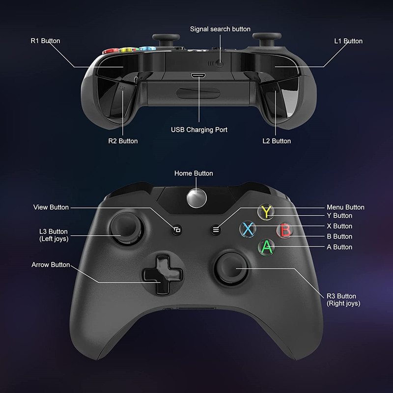 Toppkvalitet Original Motherboard Xbox One Game Controllers Wireless Gamepad Exakt tum Joystick med logotyp f￶r X-Box-spelkonsol