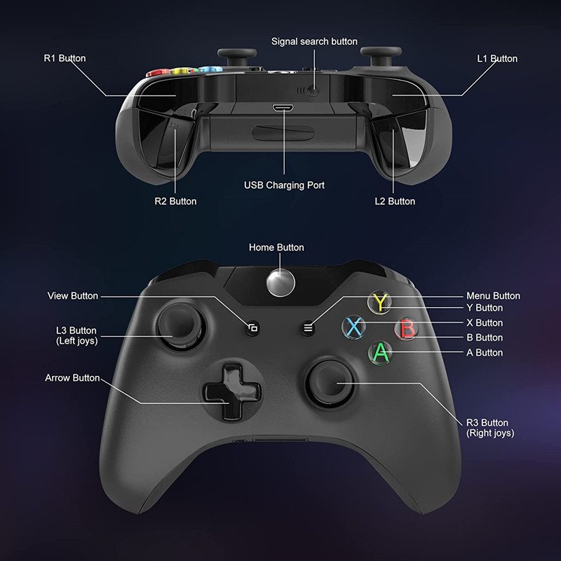 Original Motherboard Xbox One Game Controllers Wireless Gamepad Exakt tum Joystick med logotyp och detaljhandelsl￥da DHL