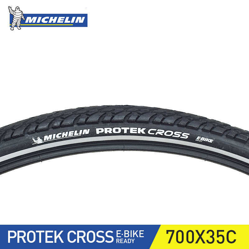 Banden Michelin Protek Cross 700*28C/35C/38C 26*1.6 Road Bicycle Tyre Reflecterend dubbelzijdige 700c Tyre BMX BIKE PNEU BICICLETA 0213