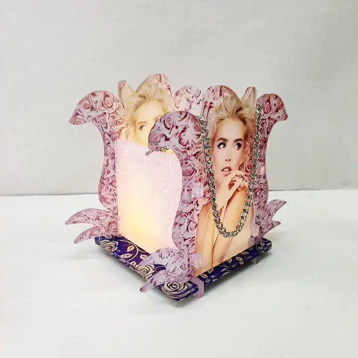 Sublimation Memorial lantern blank wedding gifts Party Decoration symperthic lamp Acrylic lantern printing candy holders Z11