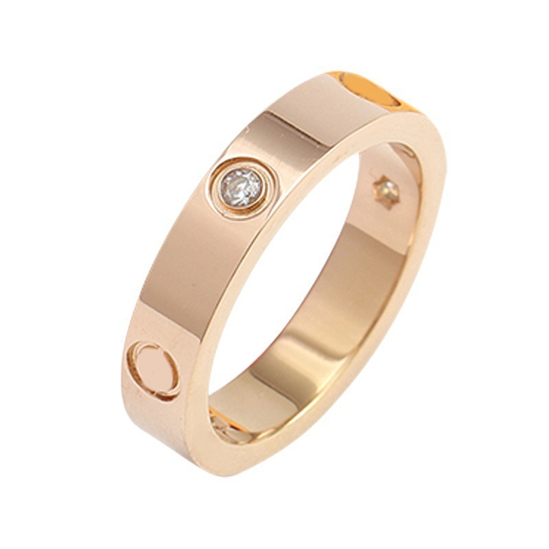 кольцо с винтом любви мужские кольца классические роскошные дизайнерские кольца женские титановая сталь позолоченные ювелирные изделия золото серебро роза никогда не выцветают 4 5 6 мм