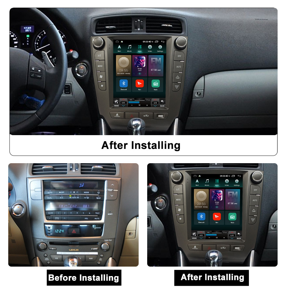 Android 11 Player Car dvd Radio Multimedia For Lexus IS250 IS300 IS200 IS220 IS350 2005 2006-2012 Tesla Style Carplay GPS Navi Stereo BT