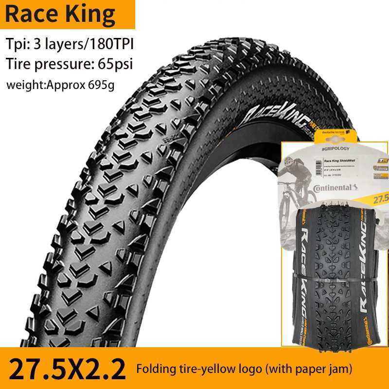 Tires Continental Race King German Horse Bike Outer Tire 26 27.5 29 2.0 2.2 Bicycle Mountain Off-road Non-folding steel tire 0213